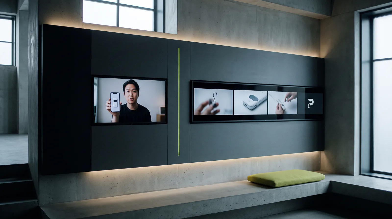Cùng một bản brief, hai đầu ra: một clip nói trước camera đơn lẻ so với một storyboard nhiều shot có sản phẩm đang được sử dụng.